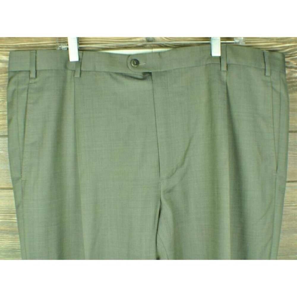 Zanella Platinum "Tommy" Gray Wool Dress Pants 42